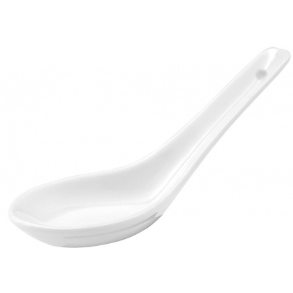 4x REVOL Essentiels chinese spoon 13cm, White